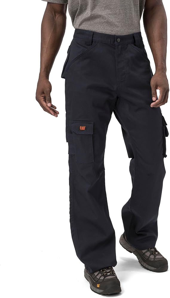 Caterpillar FR Cargo Work Pants for Men Made from Breathable Fire Resistant 9 oz. Cotton Blend with Ample Storage; FR and EH