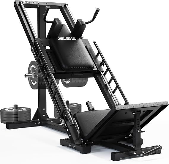 JELENS Leg Press Hack Squat Machine, Leg Machine for Home Gym with Linear Bearing, L11 Professional Adjustable Leg Exercise Machine, Lower Body Workout