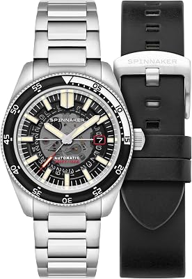 Spinnaker Mens 43mm Fleuss Automatic Watch with Solid Stainless Steel Bracelet SP-5118