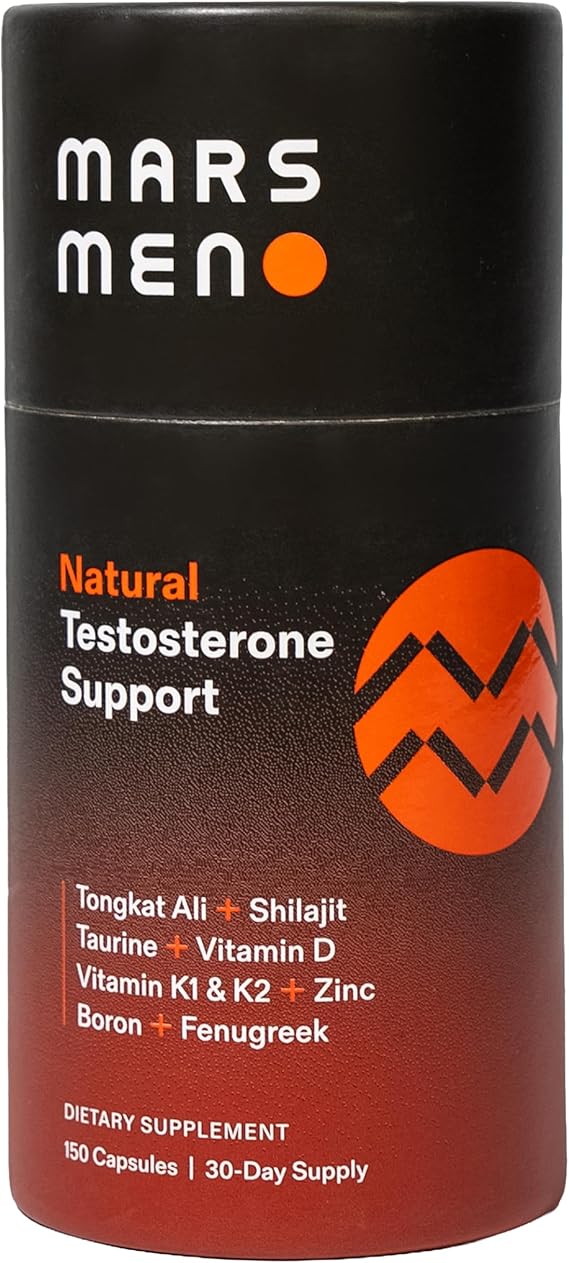 Testosterone Booster for Men - Natural Supplement Premium Tongkat Ali, Fenugreek, Shilajit & Boron - Male Support - Libido, Energy & Muscle Growth Support - 30 Servings