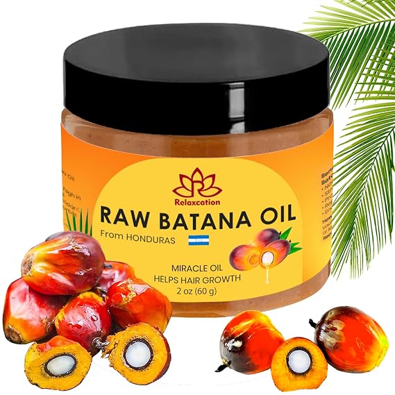Batana Oil from Honduras - 100% Pure Raw Batana Oil - for Hair Growth, 100% Natural, Pure, Prevent Hair Loss and Enhances Hair Thickness in Men & Women (2 oz)
