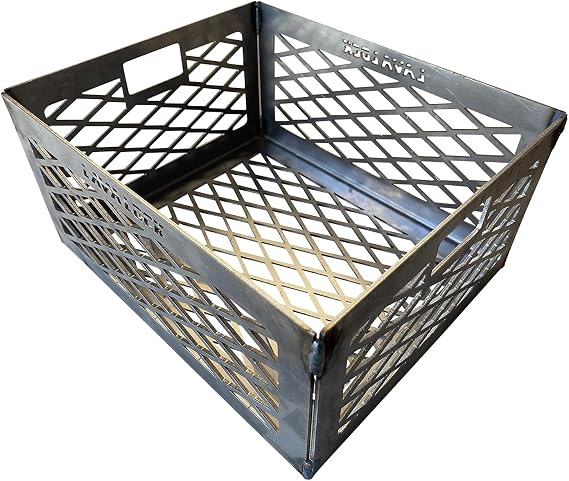 Total Control BBQ Charcoal Basket smoker pit fire box basket 12 x 10 x 6 Laser Cut - HEAVY DUTY