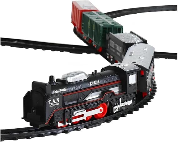 Oyuncak Klasik Yolcu Treni Seti 19 Parça - 91 cm Ray Uzunluğunda Classic Kara Tren