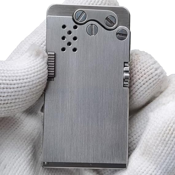 Titanium Alloy Dragon Tongue Lighter, Metal Kerosene Open Flame Lighter, (Porous Windproof + One-Button Automatic Lgnition + Gear Lock)