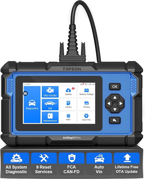 TOPDON ArtiDiag600 Pro OBD2 Scanner, Full System Scan Tool, 9 Reset Service | Automotive Scan Tool Car Code Reader for DIY & Professional, Lifetime Free Update