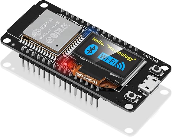 ESP32 Development Board ESP-32S ESP-WROOM-32 mit 0.95" OLED Display 2.4GHz Dual Mode Development Board Dual Core Microcontroller 30 Pin Low Power Support AR duino IDE Micro