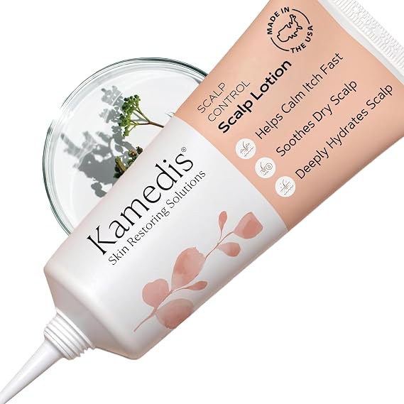 KAMEDIS Scalp Moisturizer Lotion For Dry, Itchy, Dandruff, Flaky & Sensitive Scalp. Over-Night Mask Treatment Botanicals-Based. Parabens Free. 3.38 Fl Oz.