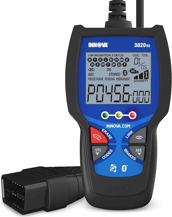 INNOVA 3020RS Fast & Easy-to-Use Check Engine Code Reader, OBD2 Scan tool for ABS Clear with Fix & Part Recommendations, Maintenance Schedules, Free TSBs on iPhone & Android