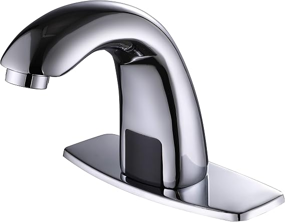 Charmingwater Touchless Bathroom Sink Faucet | Motion Automatic Sensor Faucet with Hole Cover Plate, Chrome