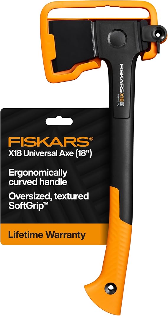 Fiskars X18 Universal Axe 18", for Chopping Kindling & Splitting Wood