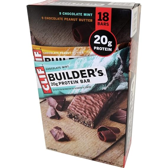 Clif Builders Chocolate Protein Bar, 2.4 oz., 18 BarsBox 220-00543