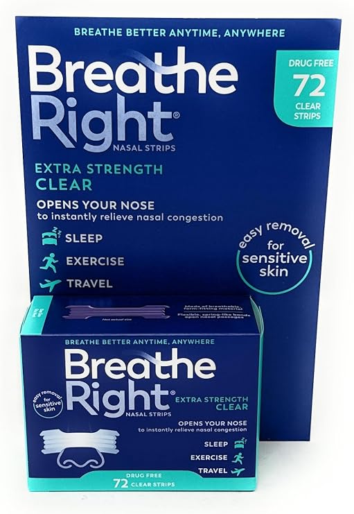 Breathe Right Extra Strength Burun Bandı Şeffaf Renk 72 Adet Erkek