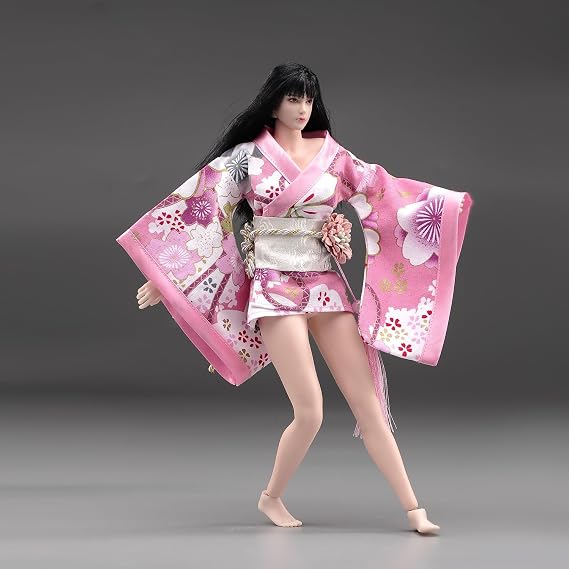 1/12 Scale Female Seamless Super Flexible Action Figure Body with Head Sculpt White Skin 6inch Model Full Set Dolls Toys (T01A)