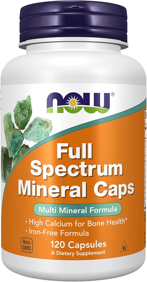 NOW Supplements, Full Spectrum Mineral Caps, Multi Mineral Formula, 120 Veg Capsules