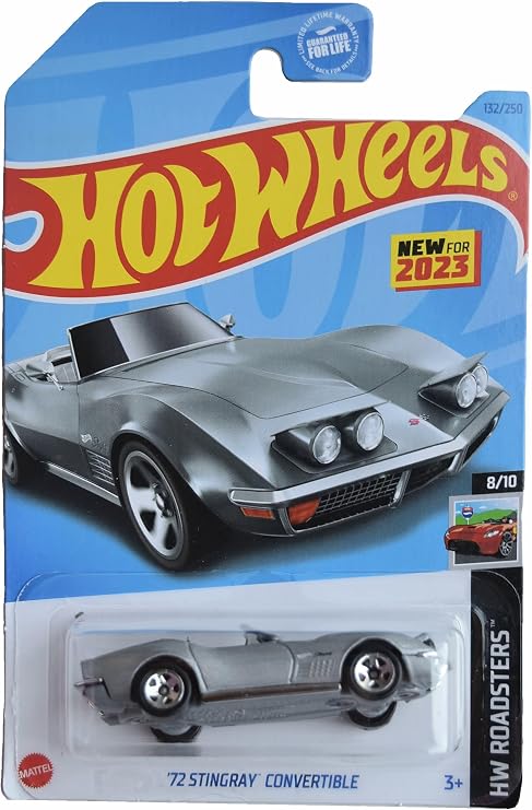 Hot Wheels '72 Stingray Convertible, HW Roadsters 8/10 [Silver] 132/250