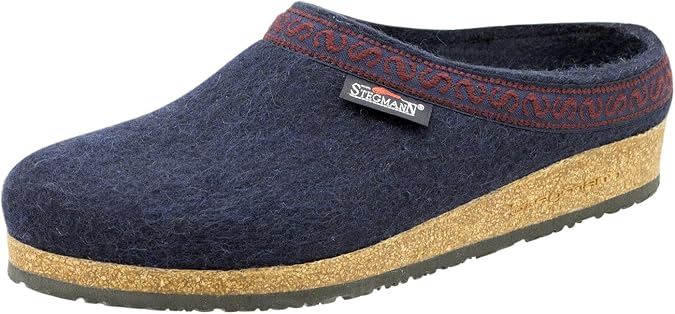 Stegmann Mens Original 108 Merino Wool Clogs Cork Latex Sole with Comfortable Arch Support & Spacious Toe Box, Indoor/Outdoor Slip-On Shoe - Medium Width