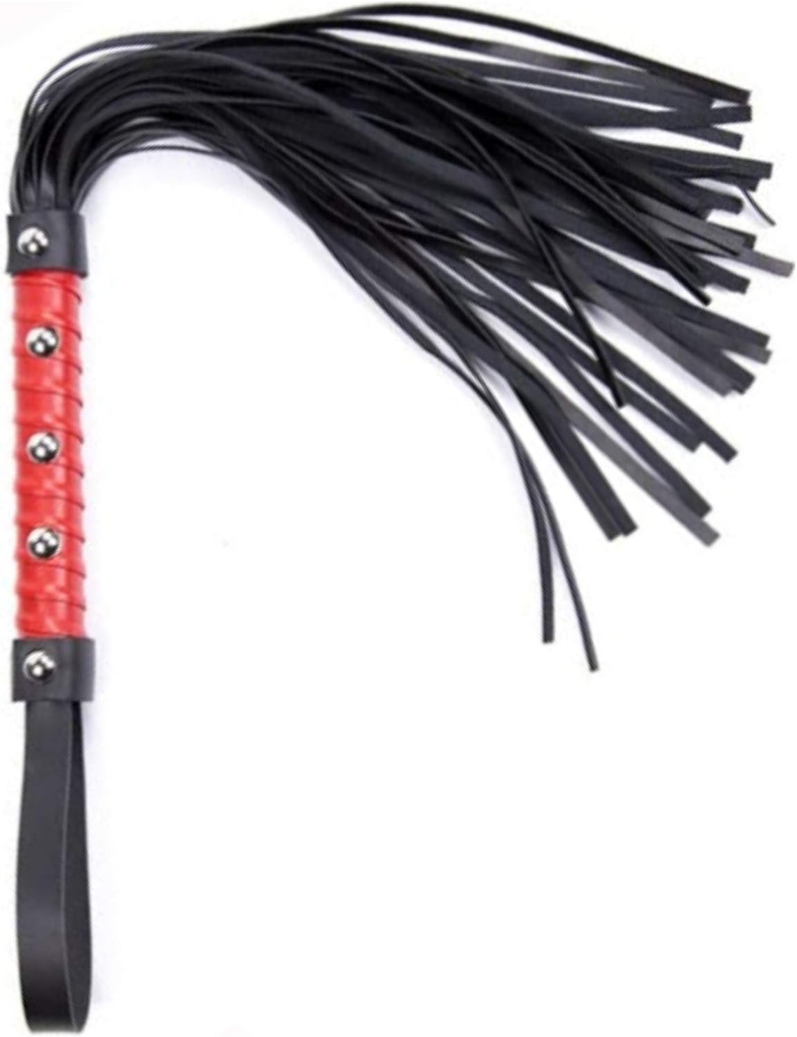 Leather Sex Whips for Sex BDSM Play - Flogger Adult Sex Whip Paddle - Domintrix Sex Black Whip Crop - Faux Leather Horse Whip