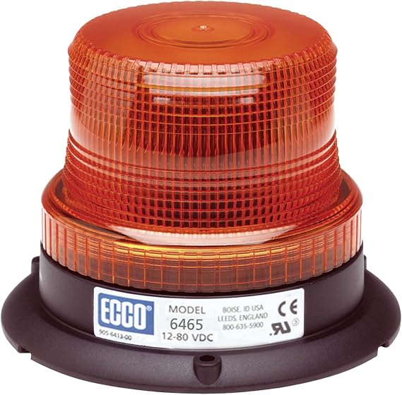 Ecco 6465A Light, SAE Class III, 3 Bolt Mount, Amber