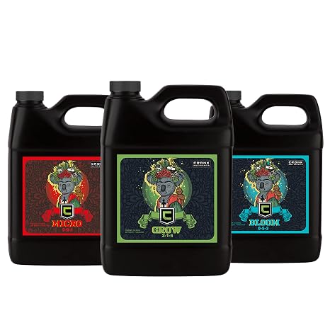 ATUIOスポンサー広告 – Cronk Grow 水耕栄養素 – 4L 植物肥料 3パーツキット – マクロおよびマイクロ栄養素植物食品 – C.
