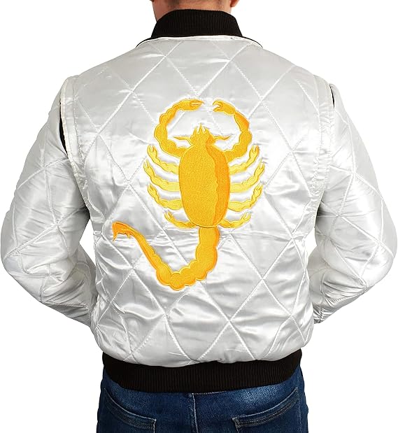 Mens Golden Scorpio Logo Embroidered Jacket