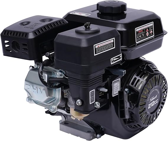 4Stroke 7.5HP 212CC Single Cylinder Gas Engine,4.5KW Pull Start Gasoline Multi-Use OHV Motor Engine with Air-Cooling, 0.95gal Fuel Capacity for Mini Bike Lawn mowers Vibrators