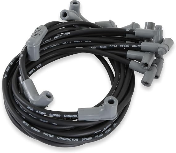 MSD 35593 Super Conductor Spark Plug Wire Set, Black