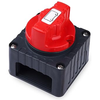 Battery Disconnect Switch, 12-48V Master Battery Cut Off Switch Power Isolator Kill Switch 300Amps DC for Marine Boat Car Truck Camper RV Trailer Vehicles On/Off