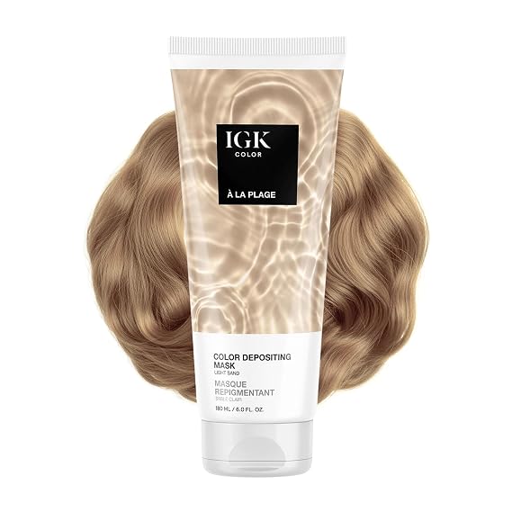 IGK A La Plage Hair Gloss + Semi-Permanent Color Depositing Mask