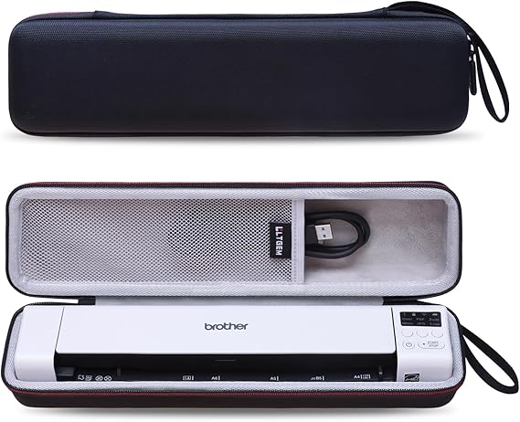 LTGEM Hard Case for Brother DS-640 / DS-740D / DS-940DW / DS-720D & Itari & HP Small USB & Canon imageFORMULA P-208II Document Scanner - Protective Carrying Storage Bag