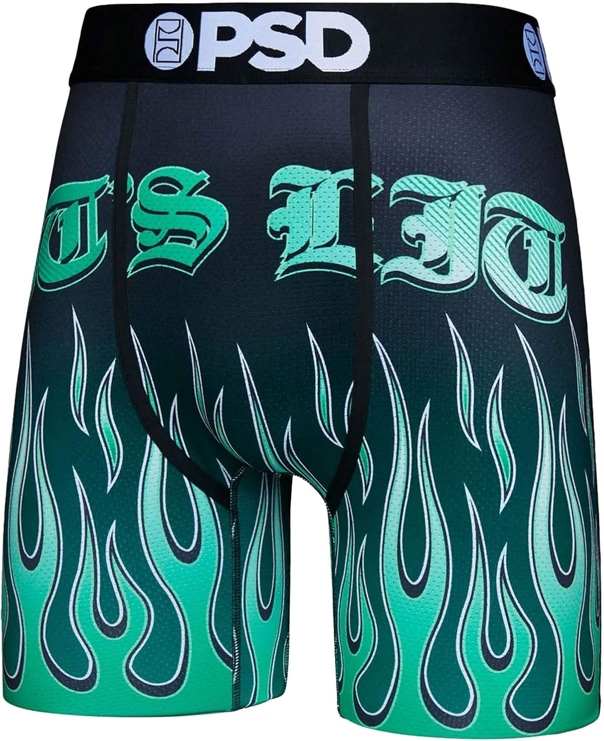 PSD Mens Its Lit Micro Mesh Boxer Briefs, Black, M
