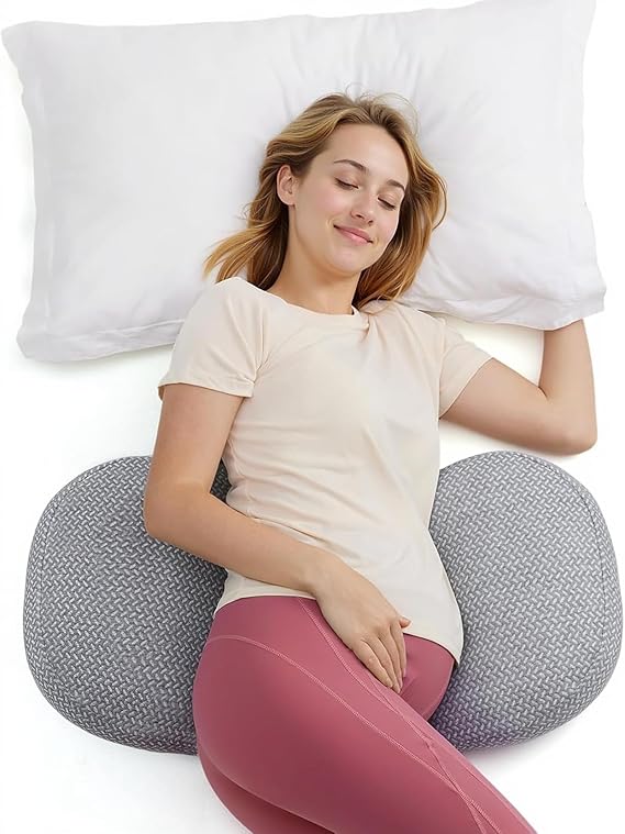 Momcozy Portable Pregnancy Pillow - Adjustable W Shaped Maternity Pillow