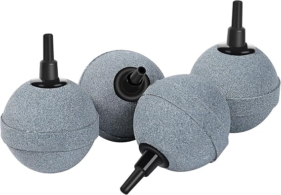 AQUANEAT Air Stones for Ponds 2 Inch, Long Lasting Aerator Oxygen Diffuser, Air Pump Accessories for Aquariums, Fish Tanks, Hydroponics and DWC Reservoirs 4 Pack