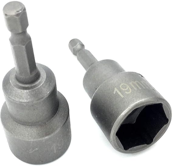 2pc Leveling Scissor rv-Jacks Socket Drill Adapter With 1/4 Quick Connect Hex Shank Tools, Works With All 3/4 or 19mm Hex Drive Jacks,Power Nut Driver Bit Set