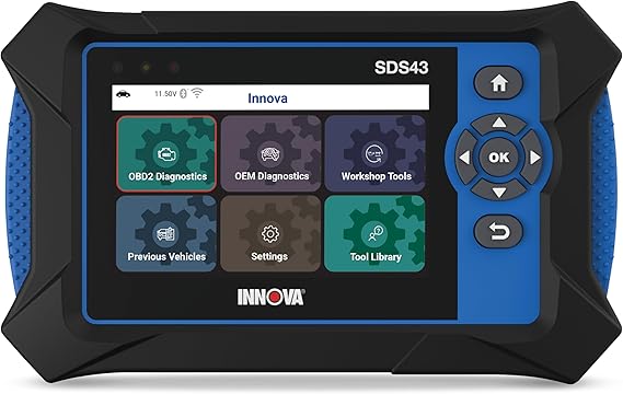 Innova SDS43 OBD2 Scanner Diagnostic Tool - Bidirectional Tablet Scanner for Engine, ABS, SRS, Transmission - Compatible with Most Vehicles