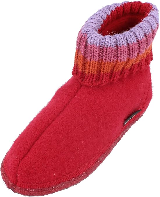 HAFLINGER Men's Hi-Top Slippers, Gray