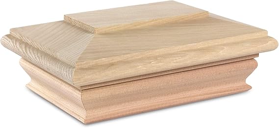 Woodway Flat Top Post Cap, fits 3.5" x 5.5" Post, in Premium Cedar, Pack of 8