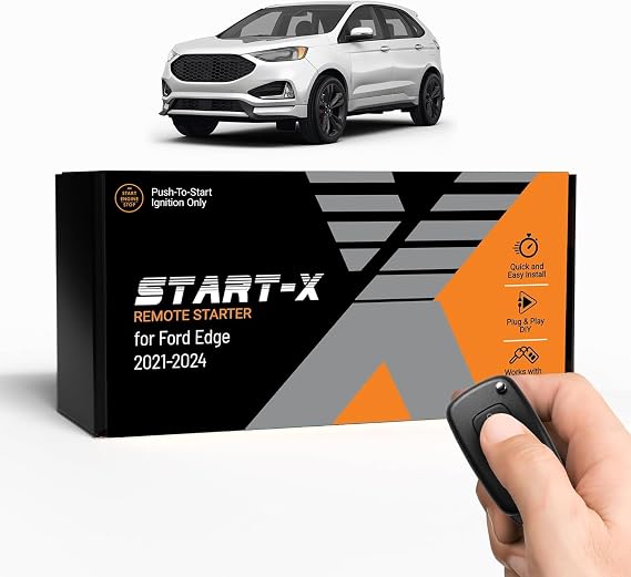 Start-X Car Remote Starter Kit for Ford Edge (2021, 2022, 2023, 2024) | Push-to-Start Vehicles Only | Plug & Play Install | Zero Wire Splicing | Use Your OEM Key Fob | DIY System