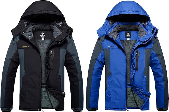 GEMYSE Men's Mountain Waterproof Ski Snow Jacket Winter Windproof Rain Jacket (Medium)