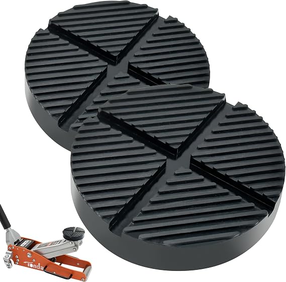 Floor Jack Rubber Pad, Universal Jack Puck Adapter, Pinch Weld Side Frame Rail Protector, 2 Pack