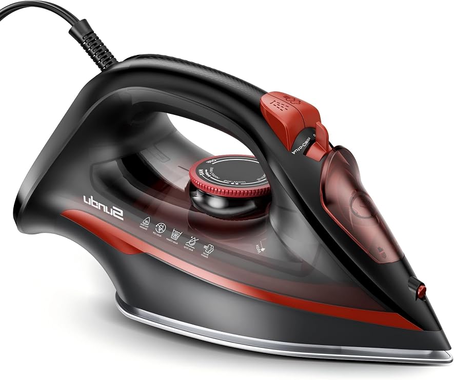 Sundu Pro Steam Station Iron for Clothes 1600W Professional Steam Iron with 44 oz Tank,Leak-Proof Tank,Slate Carry,Green