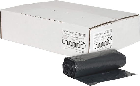 Black Low-Density Recycled Can Liners