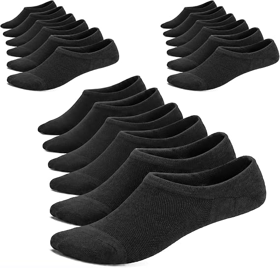 9 Pairs No Show Socks Men Thin Low Cut Non Slip Invisible Socks