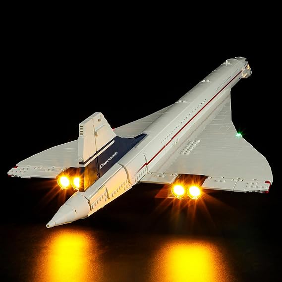 YEABRICKS LED Light Kit for Lego Concorde 10318 | Beginner-Friendly DIY LED Light Kit for Lego 10318, Ideal Home Decor & Birthday Gift for Fans (Model Not Included)