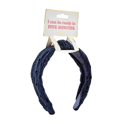 Mud Pie Womens Eyelet Knotted Headband, Navy, One Size