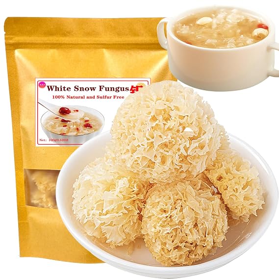 White Snow Fungus Tremella Mushroom 3.5oz/100g Dried Snow Fungus Tremella Fuciformis Mushroom