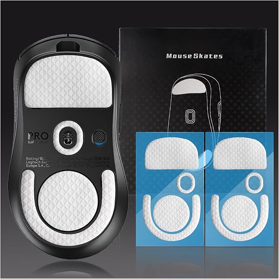 immoenuc 2 Sets Mouse Skates for Logitech G PRO X Superlight 2 DEX Lightspeed Wireless Gaming Mouse Feet Pads Replacement Smooth Durable Game Mouse Accessories 0.8mm PTFE Makings (White)
