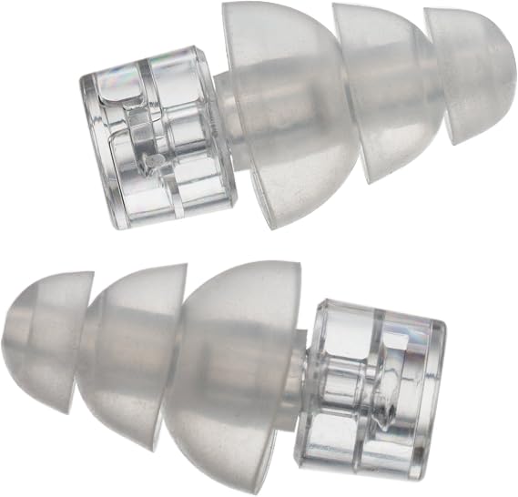Etymotic Research ER20XS High-Fidelity Earplugs (Concerts, Musicians, Airplanes, Motorcycles, Sensitivity and Universal Hearing Protection) - Large, Clear Stem