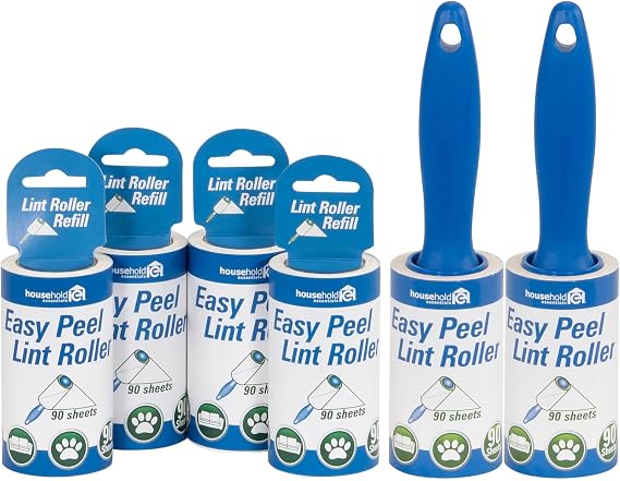 Household Essentials Artisan Paper & Glue Lint Roller Set, White