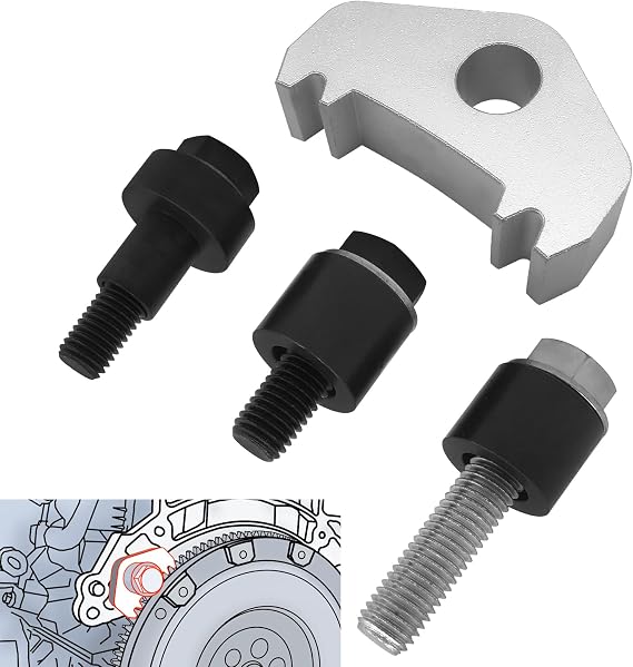 Flywheel Locking Tool Set Compatible with BMW N40 N42 N43 N45T N46 N46T N51 N52 N53 N54 N62 N73 S85 W17 M47TU M54 M57TU etc, Engine Flywheel Retention Locking Tool Kit Replace OEM 119260