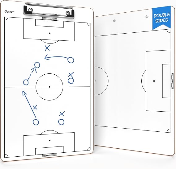 Scribbledo Soccer Clipboard for Coaches 15"x9" Dry Erase Whiteboard